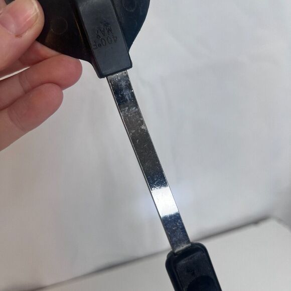 EKCO Slotted Serving Spoon Plastic Handle USA 400 Degree Max 7 Nylon VTG Black - Picture 10 of 10